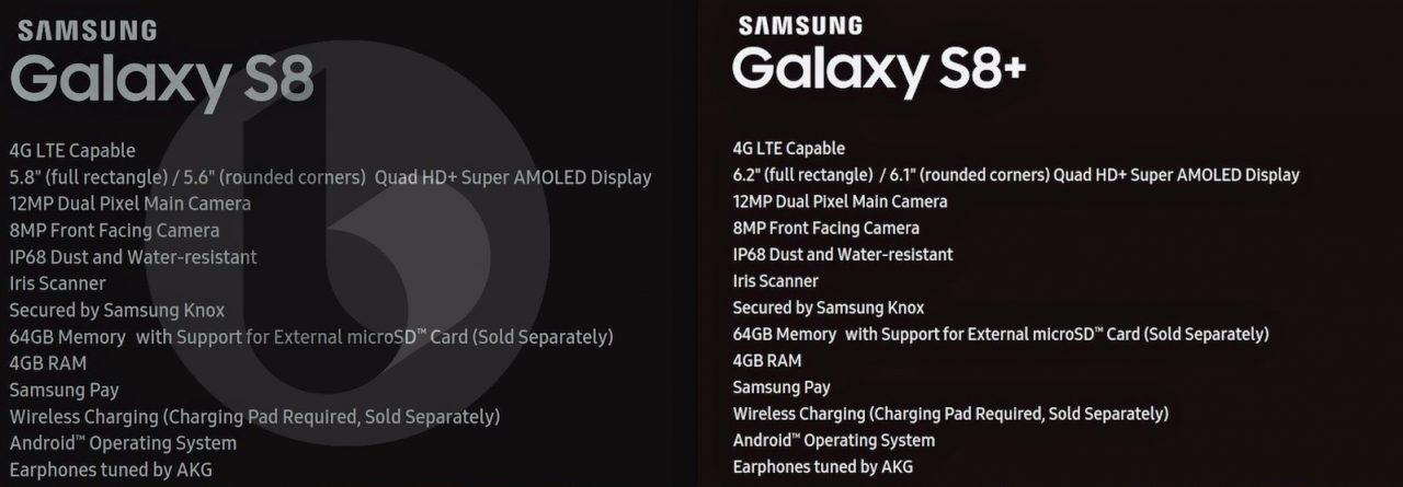 samsung galaxy s8 spec